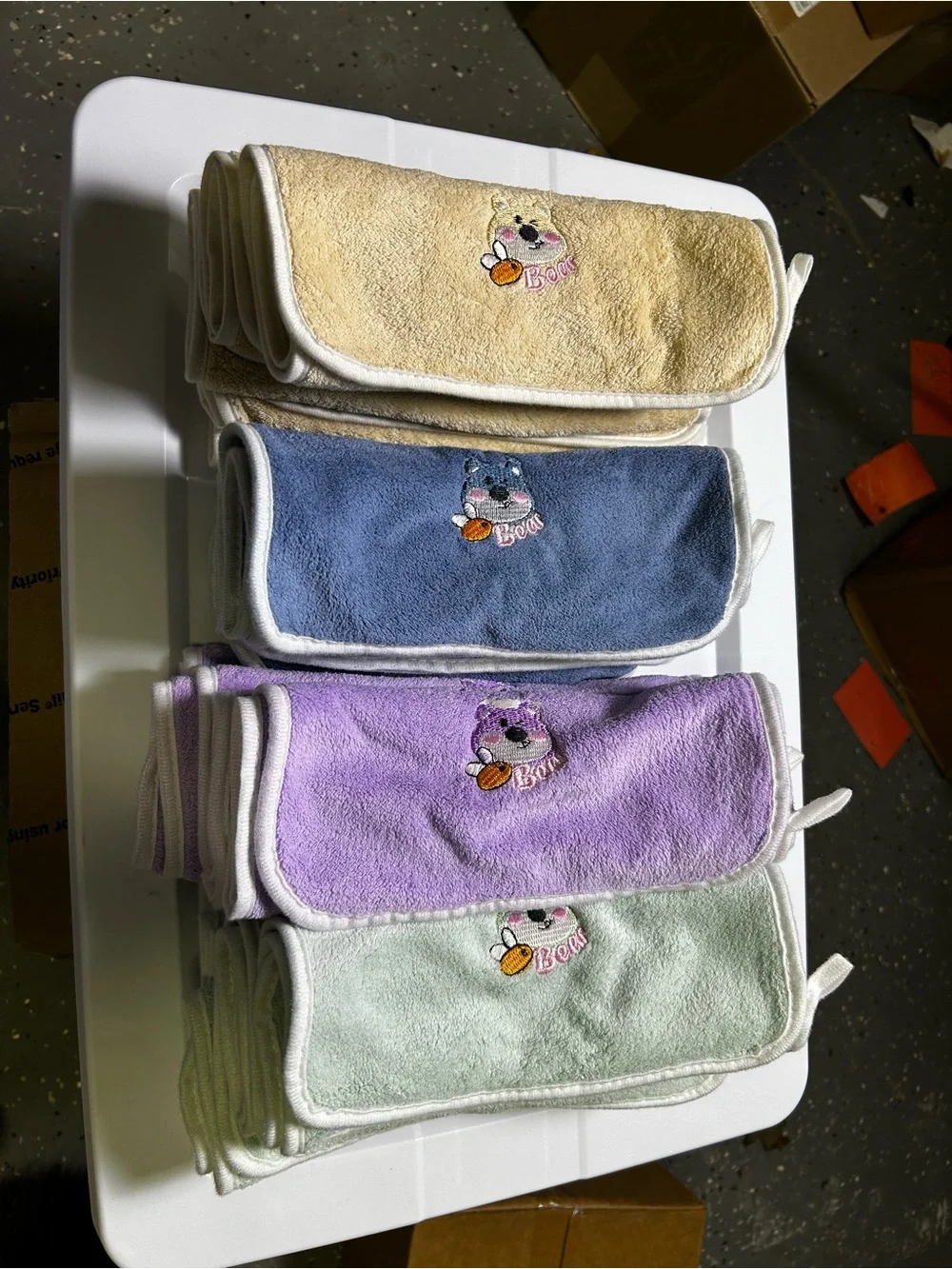 LARGE Soft Terry Towels - Pastel Assorted (4 Pack)